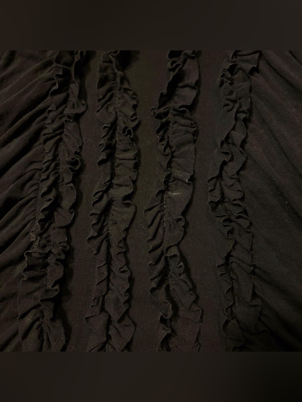 Goth Black Ruffle Tank Top by Codigo! - Picture 3 of 8